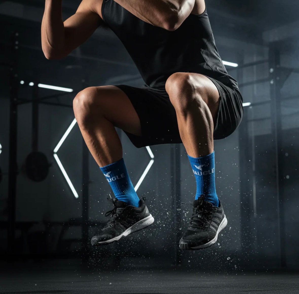 Daugle Performance Crew Socks – 2 Pack | Royal Blue & White