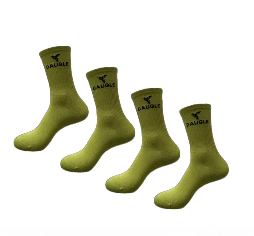 Daugle Performance Crew Socks – 2 Pack | Olive Green